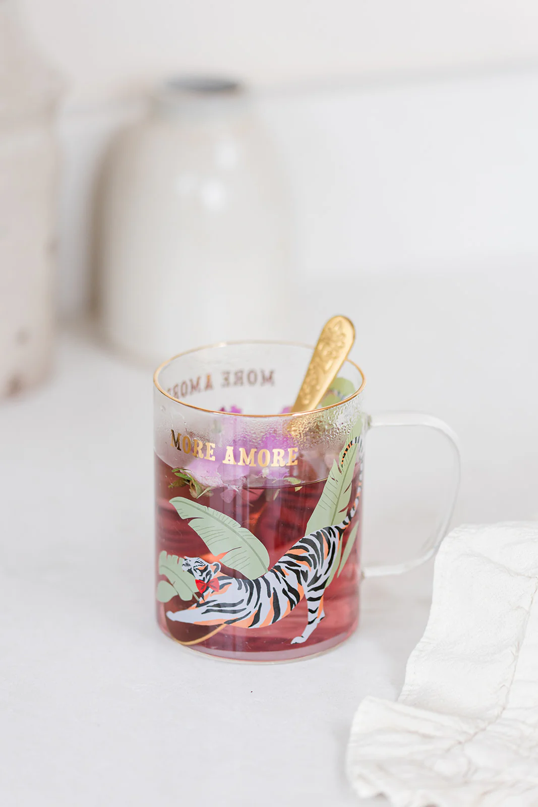 Yvonne Ellen Tiger Glass Mug