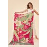 Powder Printed Delicate Tropical Scarf | Dark Rose