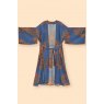 Powder Denim Tapestry Kimono Gown