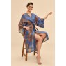 Powder Denim Tapestry Kimono Gown