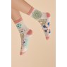 Powder 70s Kaleidoscope Floral Ankle Socks Coconut