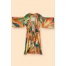 Powder Painted Palms Kimono Gown