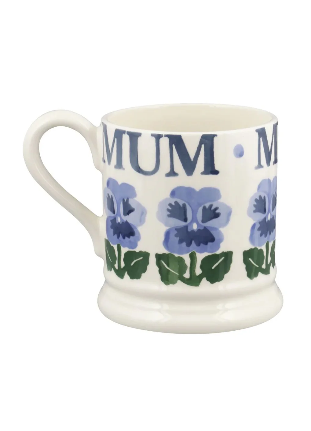 Emma Bridgewater Blue Pansies Mum 1/2 Pint Mug