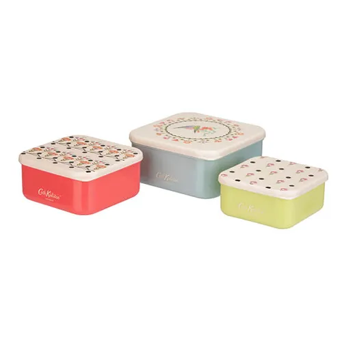 Cath Kidston Painted Table Set of 3 Square Snack Boxes