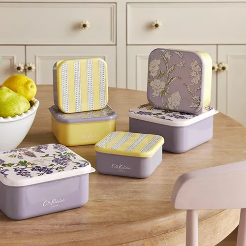 Cath Kidston Wisteria Set of 3 Square Snack Boxes