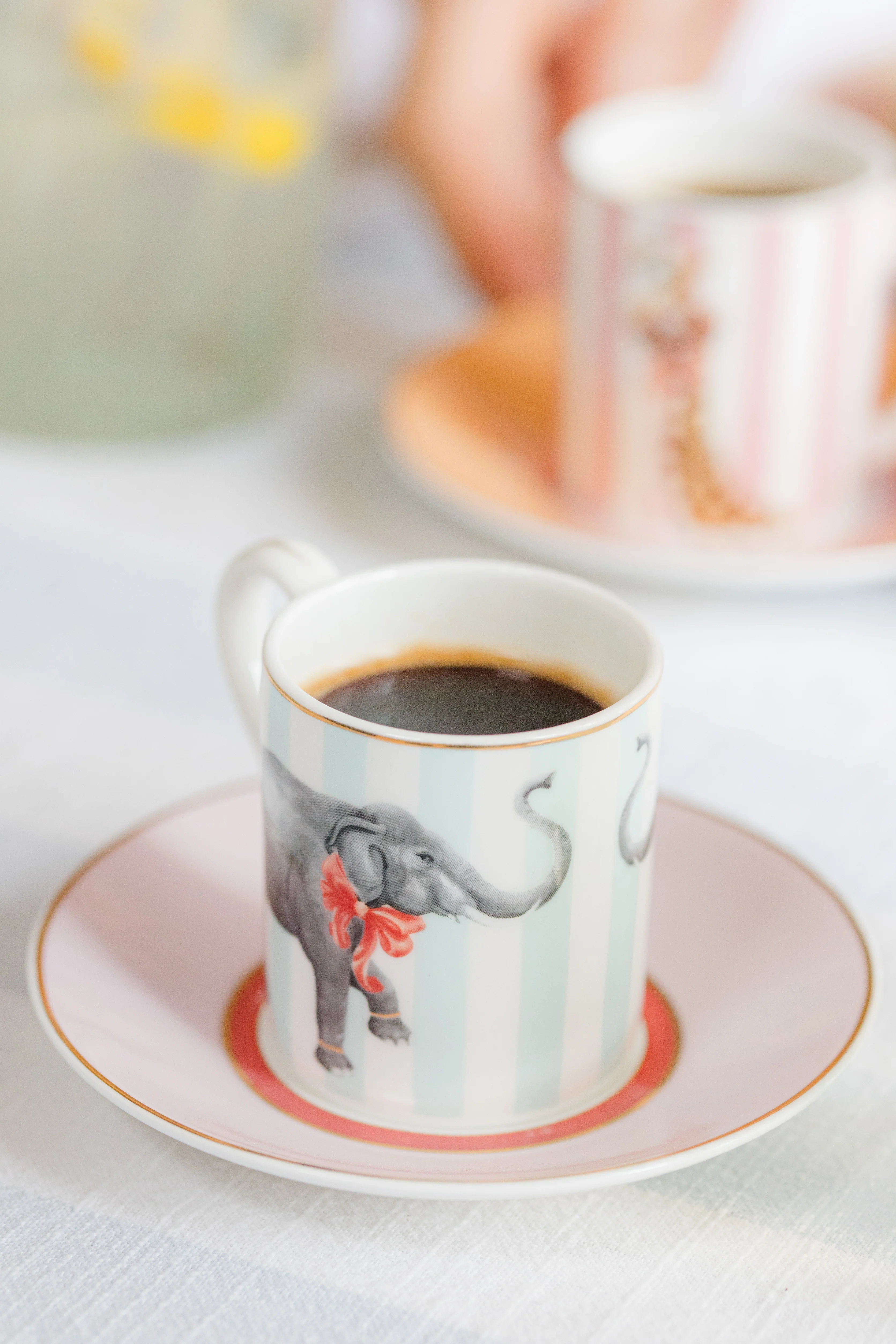 Yvonne Ellen Animal Espresso Cup & Saucers Set of 2