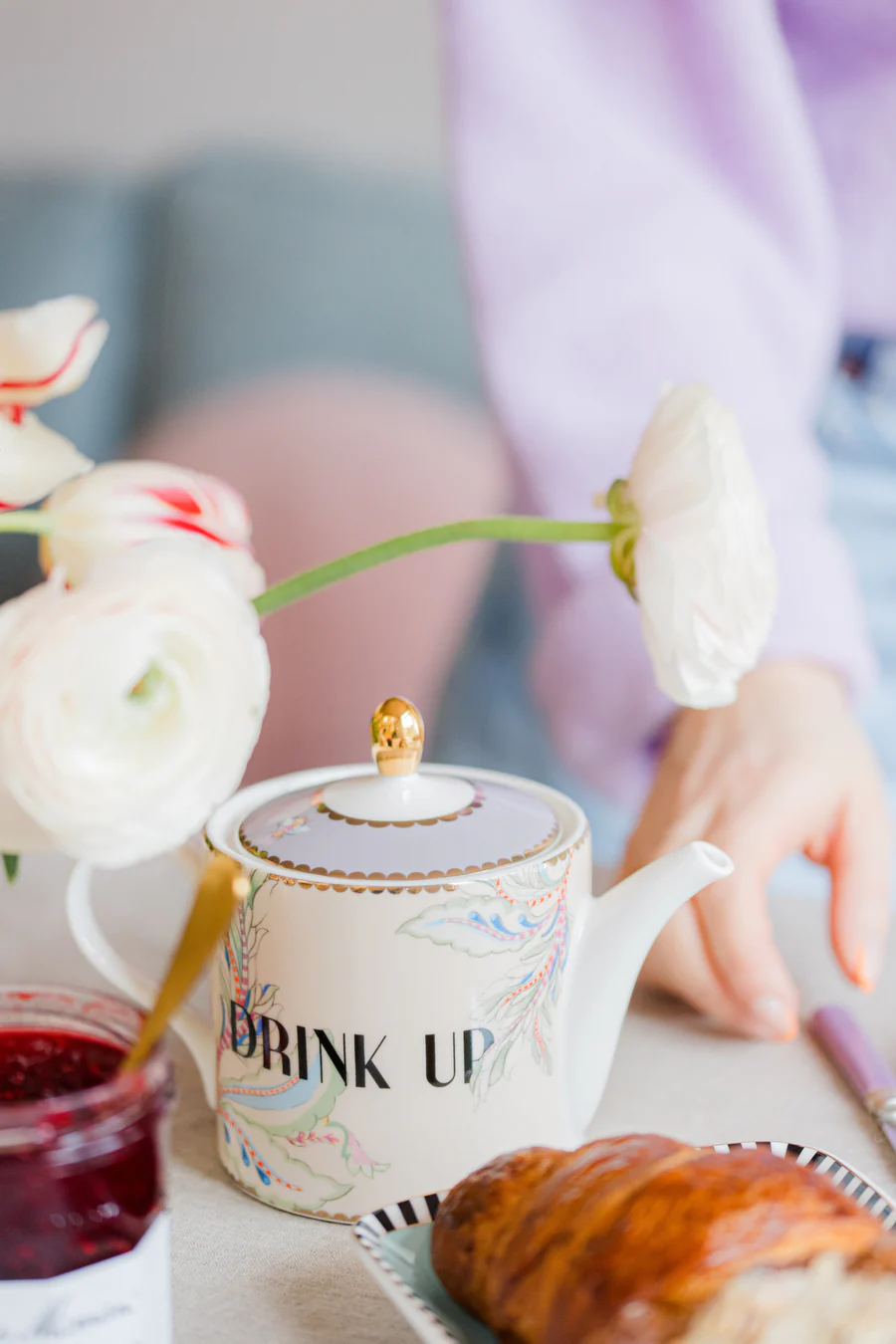 Yvonne Ellen Floral Teapot & 2 Small Mugs Set