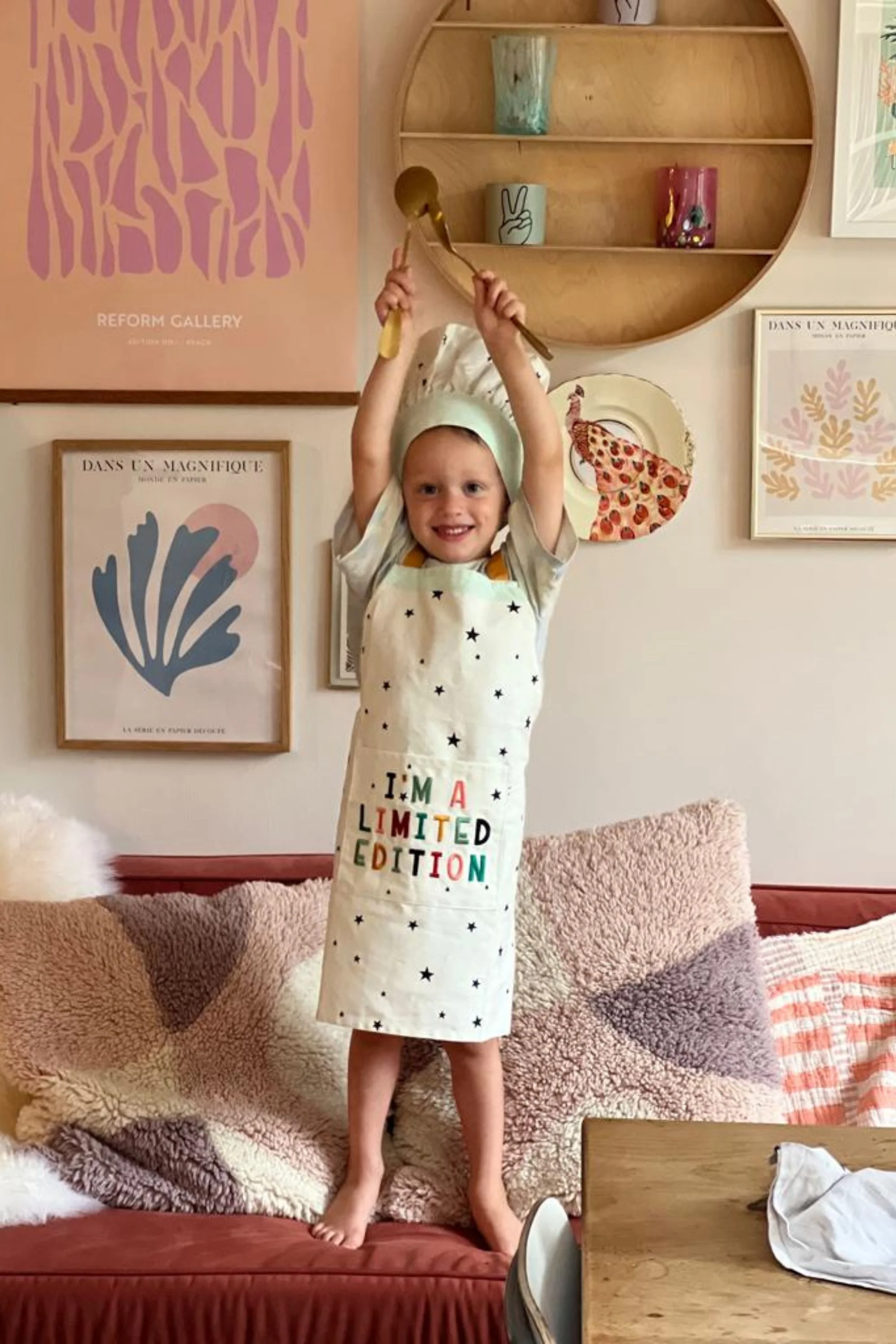 Yvonne Ellen Mini Kids 'Limited Edition' Apron & Chef Hat Set