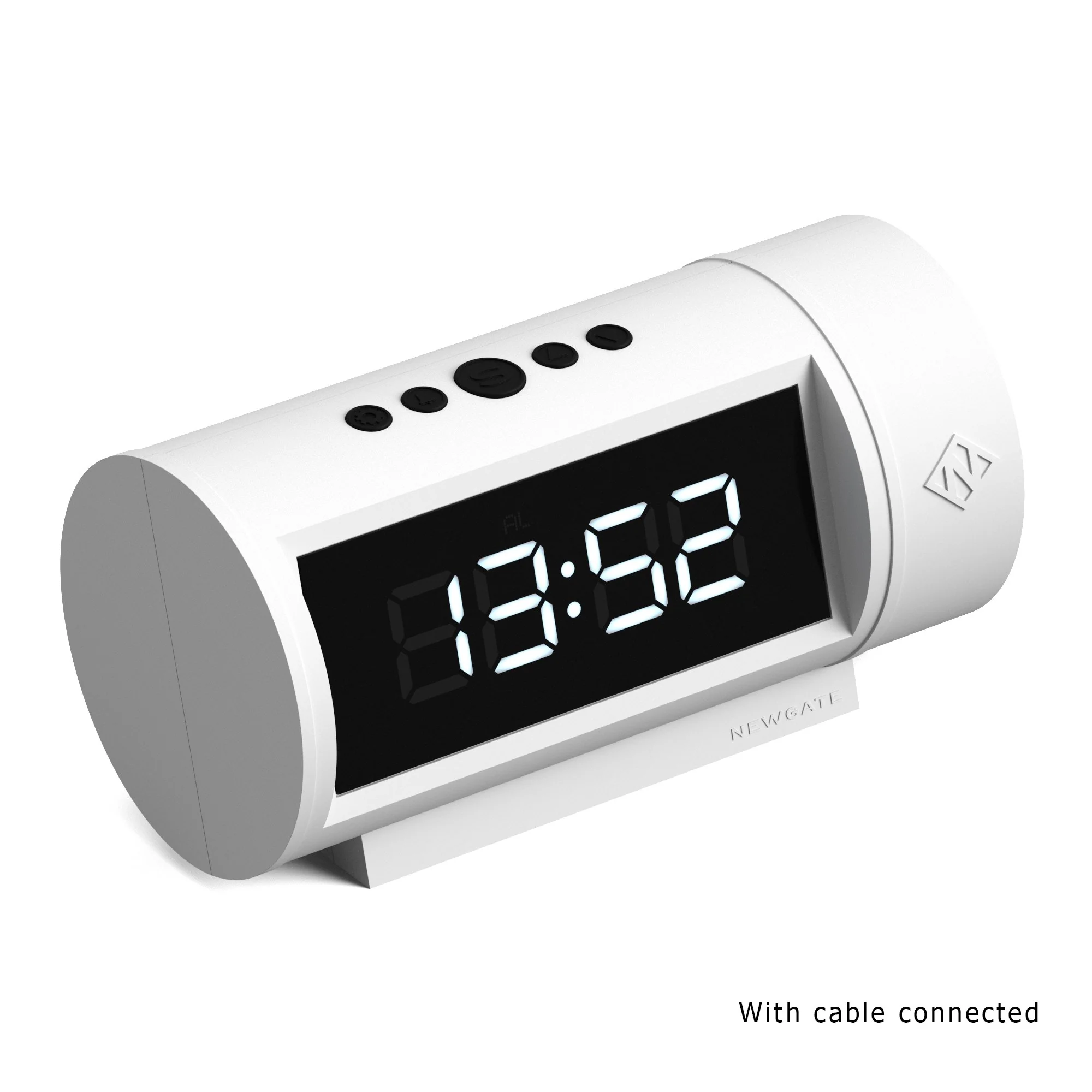 Newgate Pil LED Alarm Clock | White