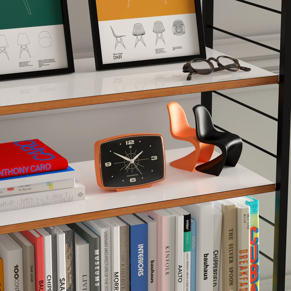 Newgate Brooklyn Alarm Clock | Pumpkin Orange