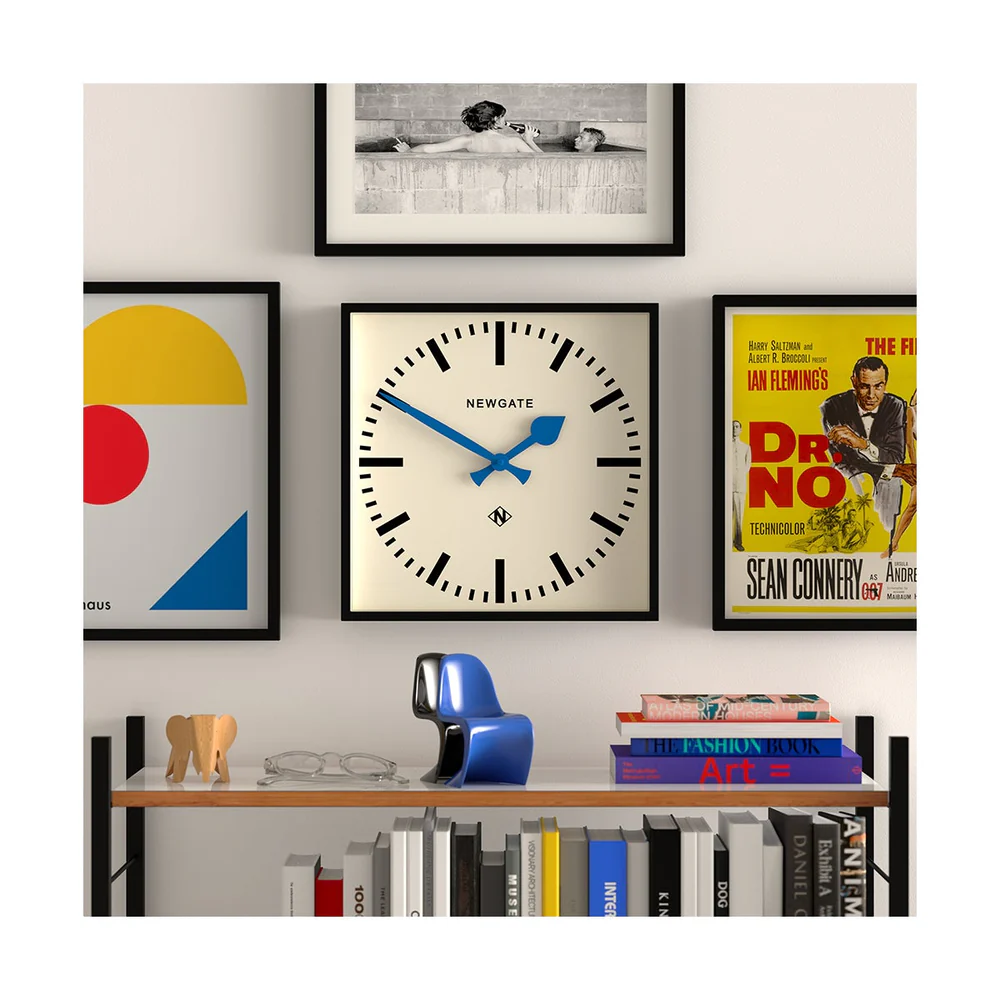 Newgate Number Five Railway Wall Clock | Black / Blue