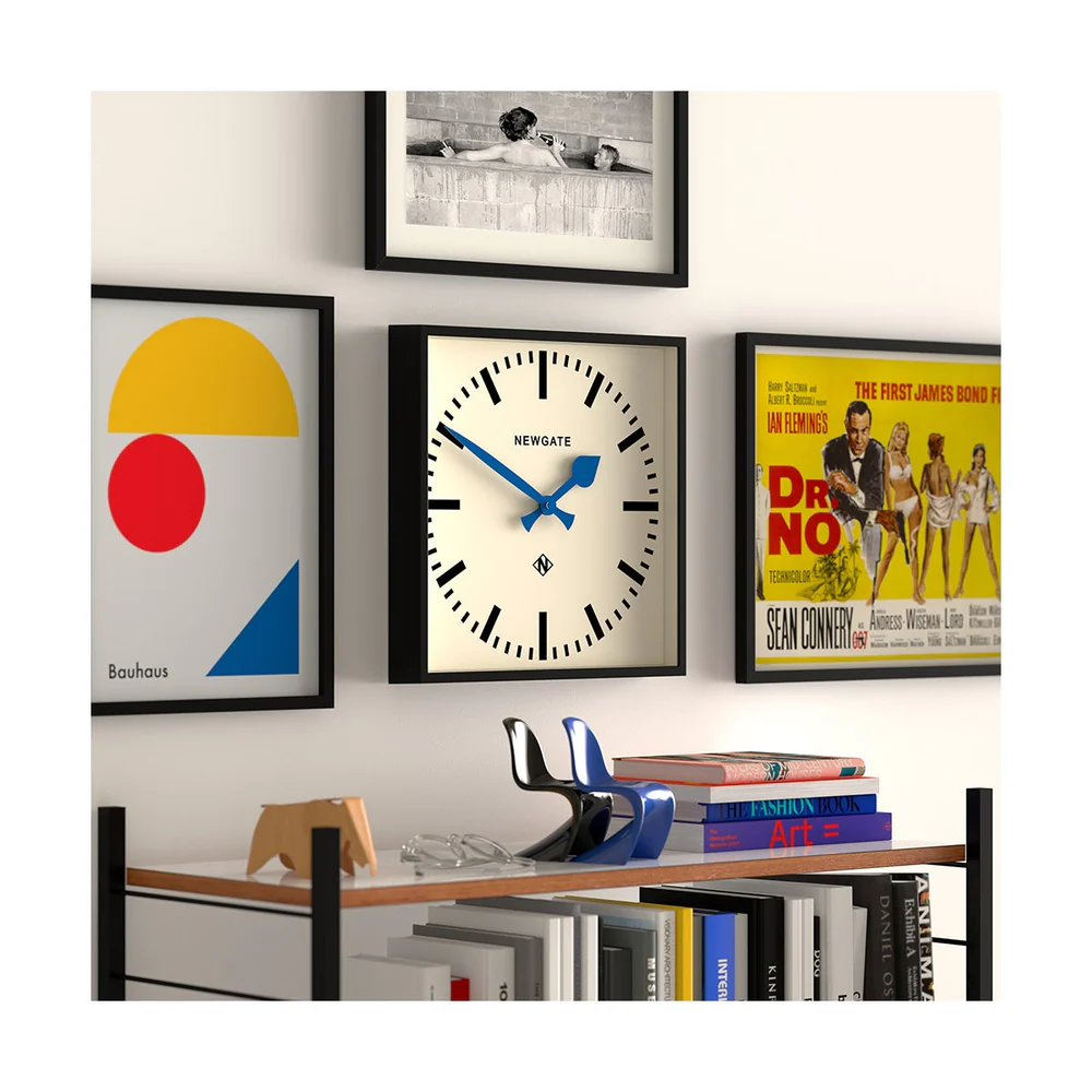 Newgate Number Five Railway Wall Clock | Black / Blue