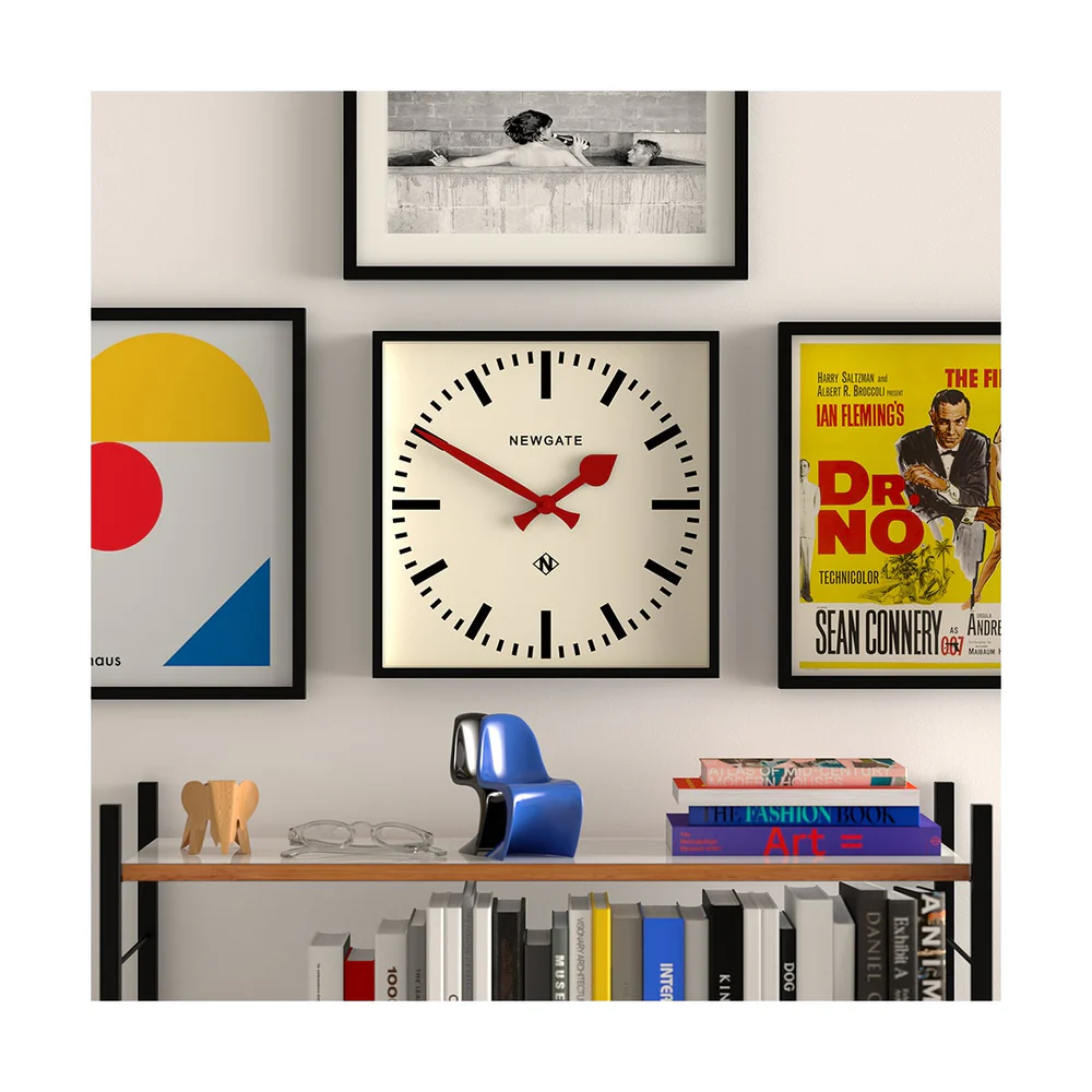 Newgate Number Five Railway Wall Clock | Black / Red