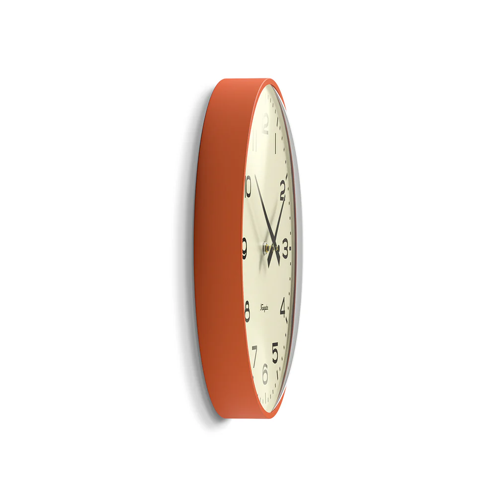 Newgate Radio City Wall Clock | Pumpkin Orange / Harlem Dial