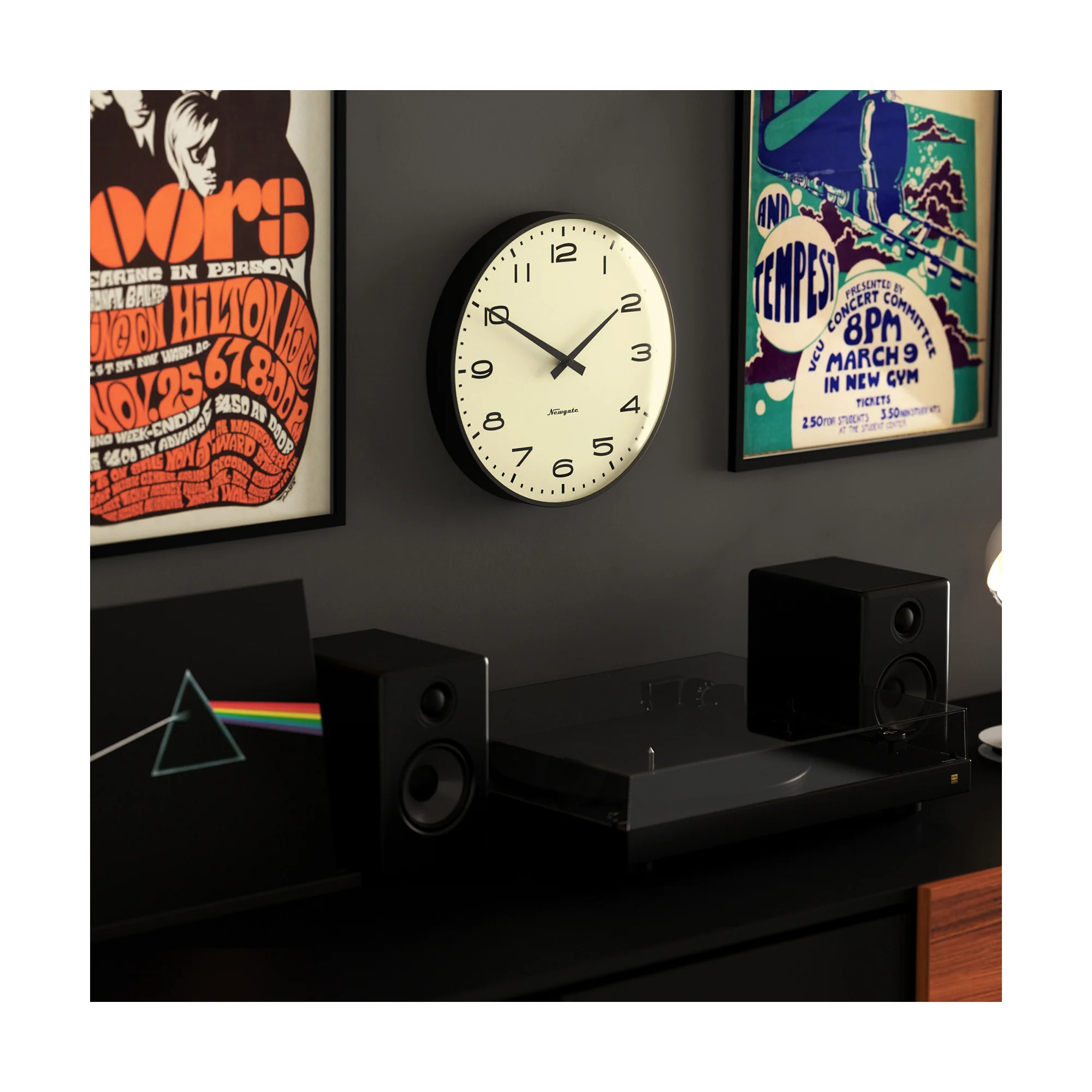 Newgate Radio City Wall Clock | Black / Harlem Dial