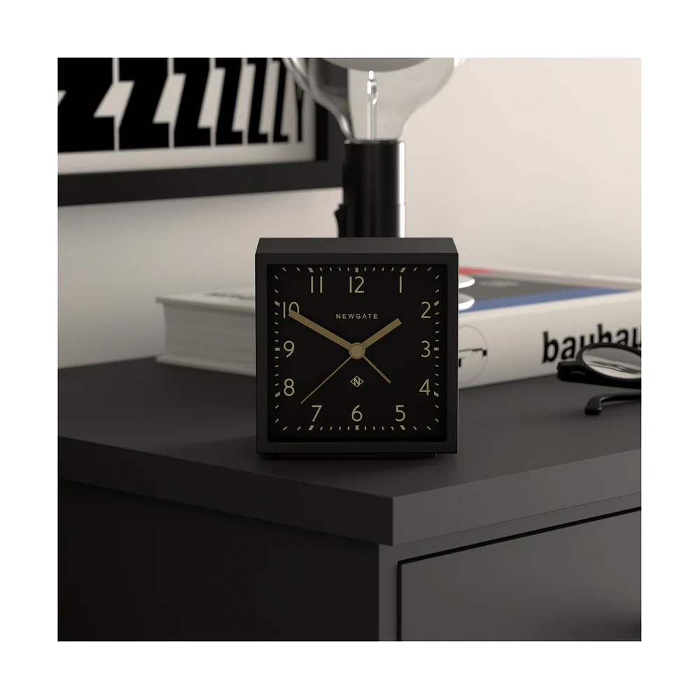 Newgate Equinox Alarm Clock | Black/Black