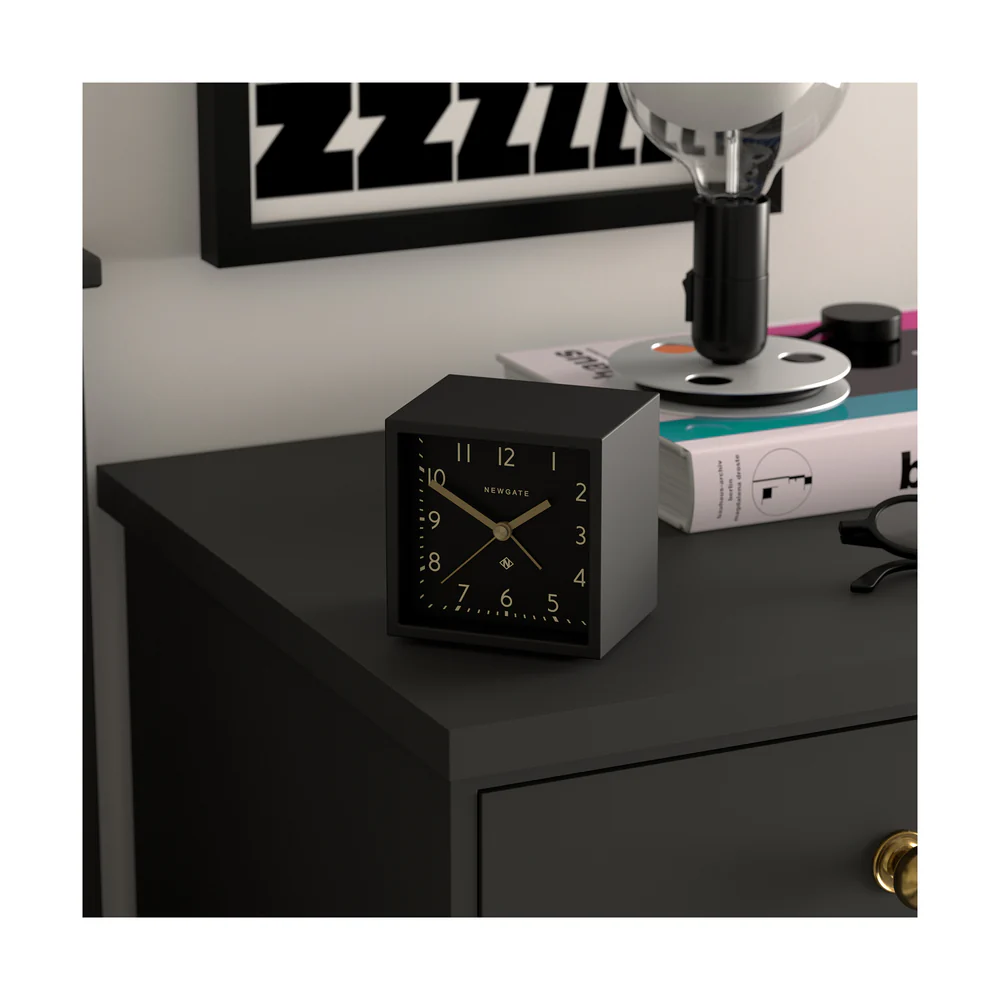 Newgate Equinox Alarm Clock | Black/Black