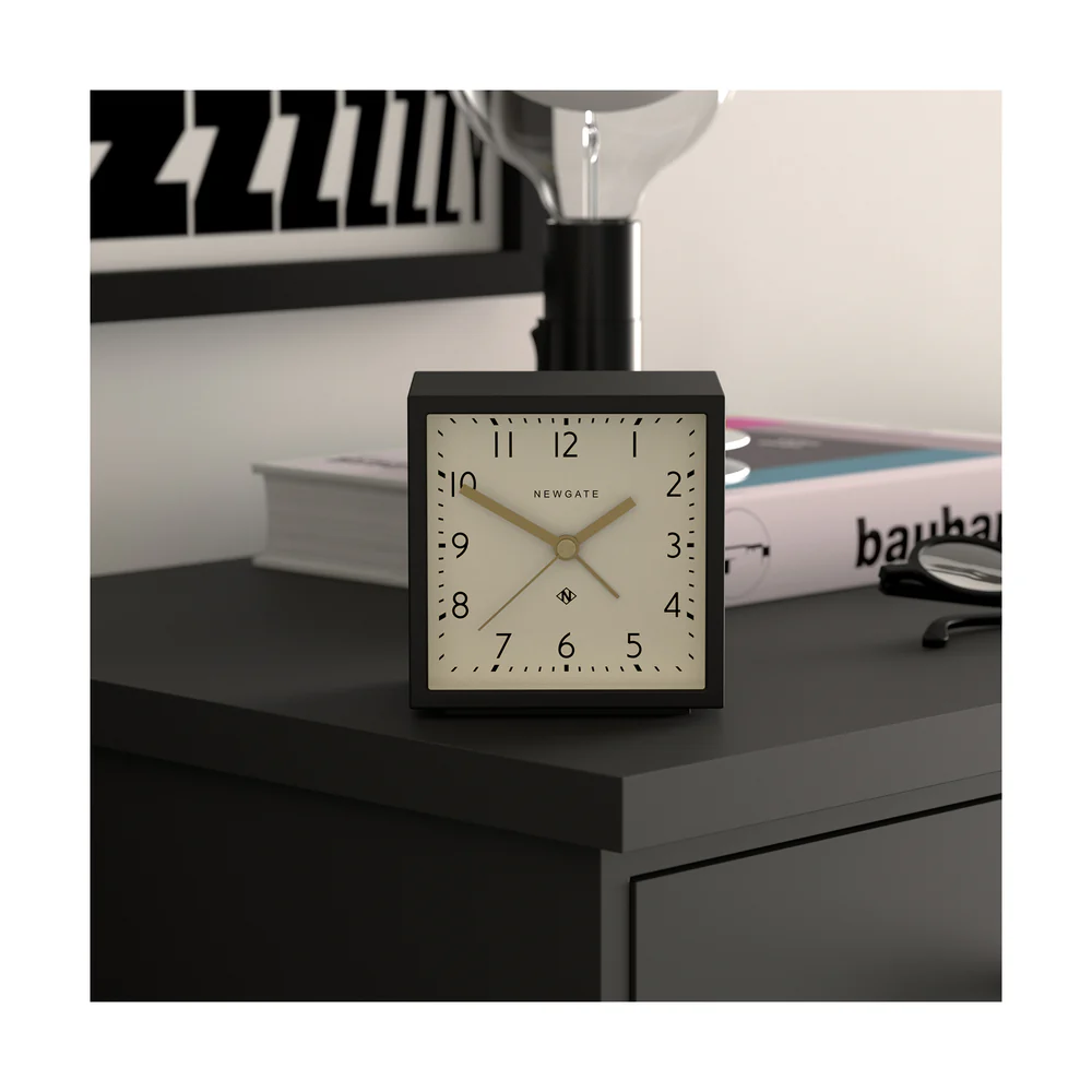 Newgate Equinox Alarm Clock | Black/White