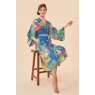 Powder Hummingbird Kimono Gown - Denim