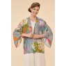 Powder Tropical Flora & Fauna Kimono Jacket - Lavender