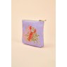 Powder Velvet Embroidered Mini Pouch - Lobster Buddies Lavender