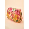 Powder Large Quilted Washbag - Impressionist Floral Mustard