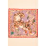 Powder 100% Silk Prancing Tiger Scarf - Lilac