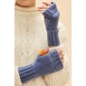 Powder Cassia Wrist Warmers - Denim