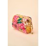 Powder Small Quilted Vanity Bag - Impressionist Floral Mustard