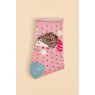 Powder Hedgehog Hunting In Leaves Ankle Socks - Petal