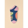 Powder Scandinavian Stems Trainer Socks Navy