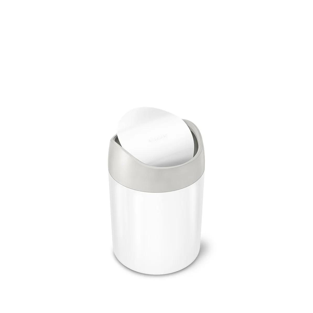 Simple Human White Steel Mini Bin 1.5L