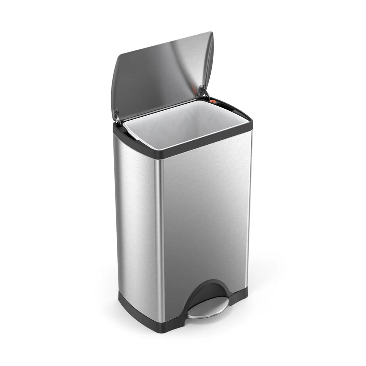 Simple Human Rectangular Pedal Bin 38L - Brushed Stainless Steel