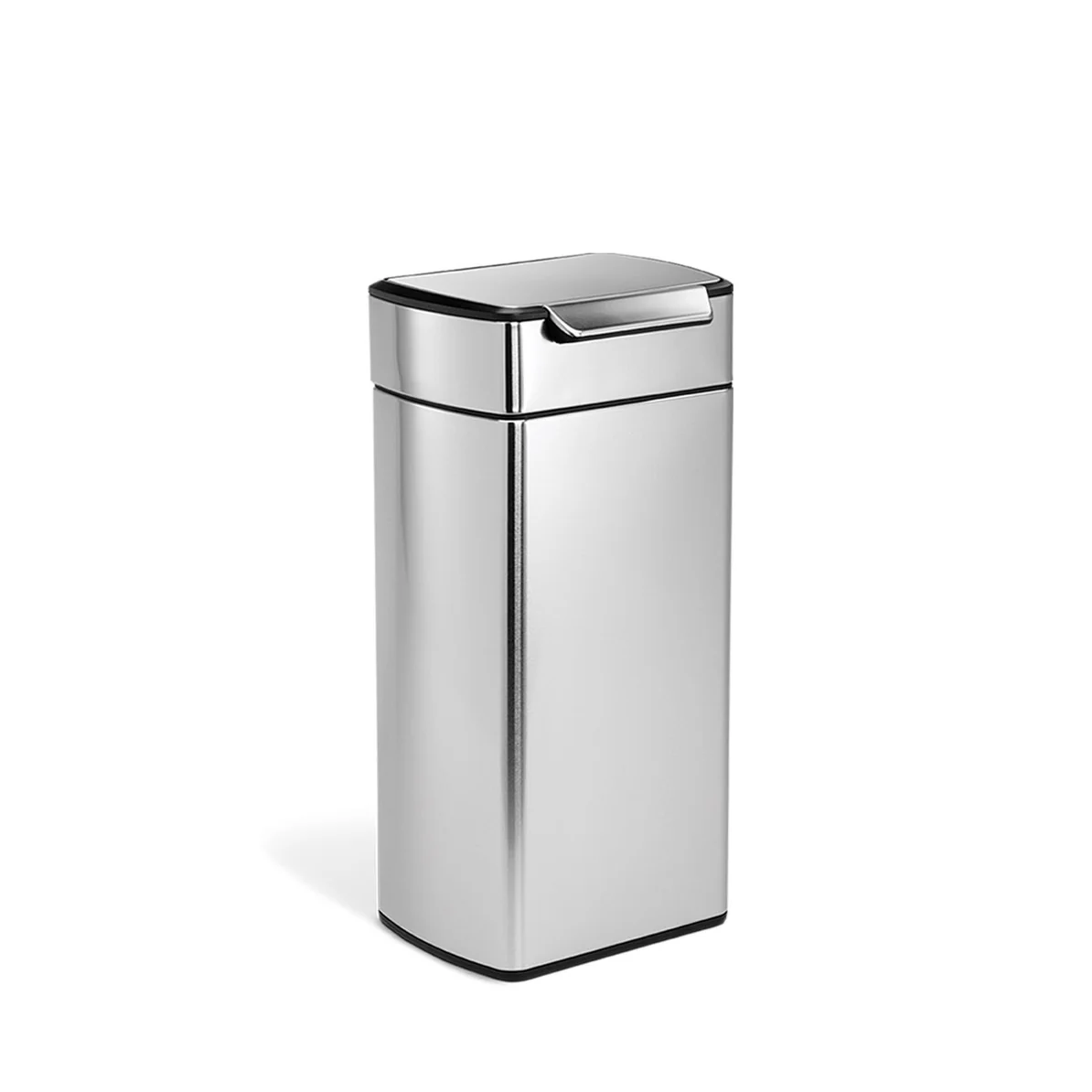 Simple Human Rectangular Touch Bar Bin 30L - Brushed Stainless Steel