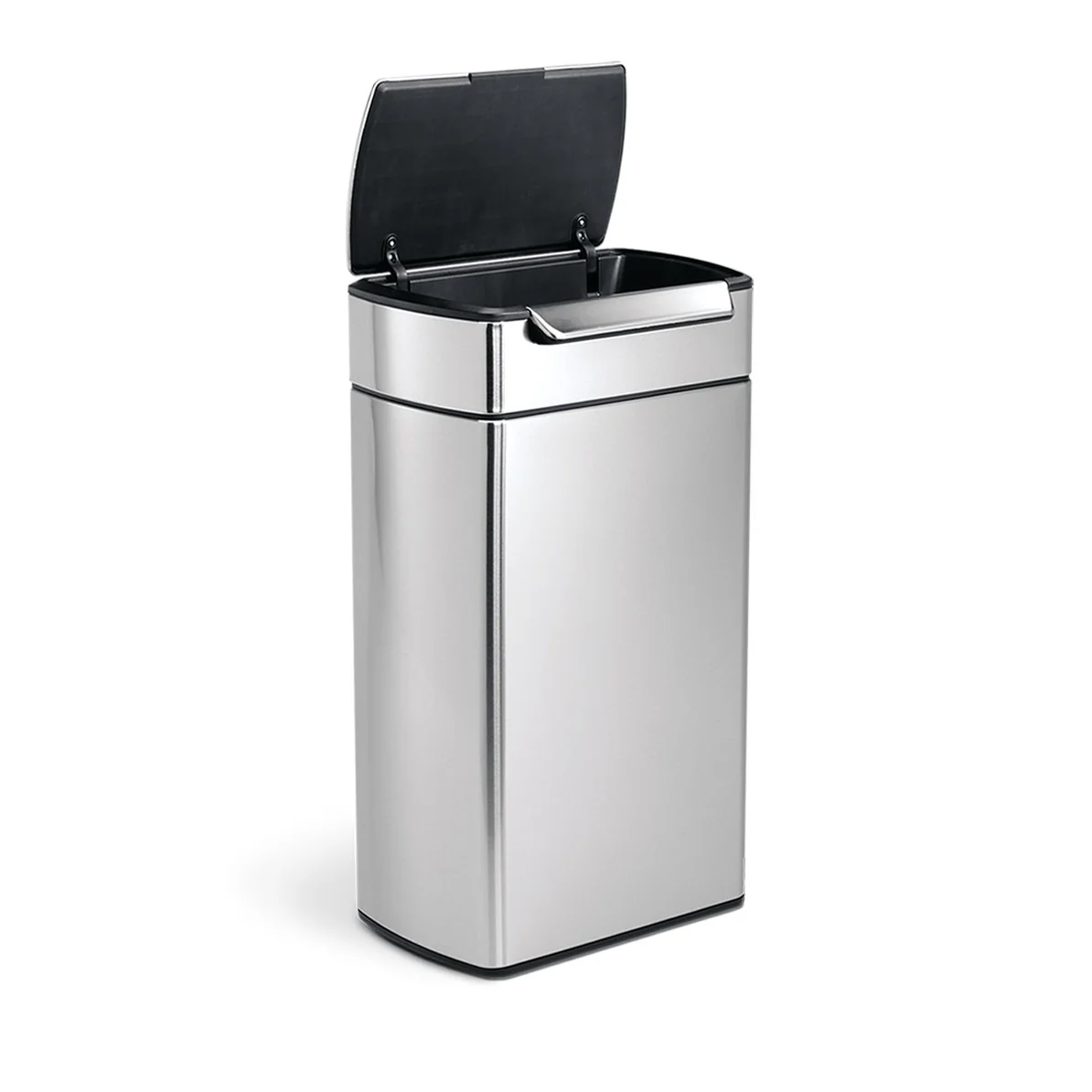 Simple Human Rectangular Touch Bar Bin 40L - Brushed Stainless Steel