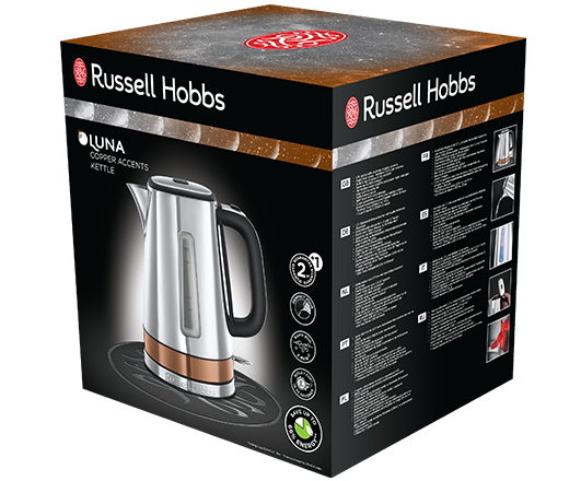 Russell Hobbs Luna Copper Accents Quiet Boil Kettle