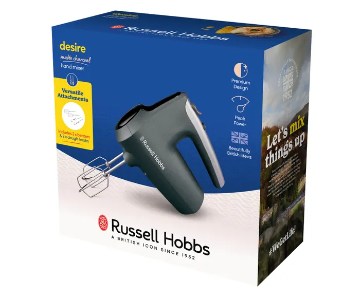 Russell Hobbs Desire Hand Mixer - Matte Charcoal