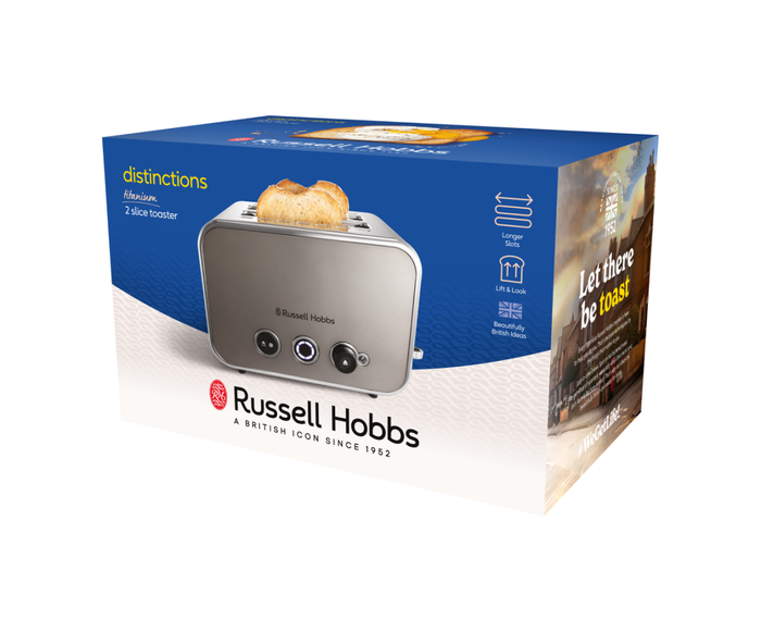 Russell Hobbs Distinction 2 Slice Toaster Titanium