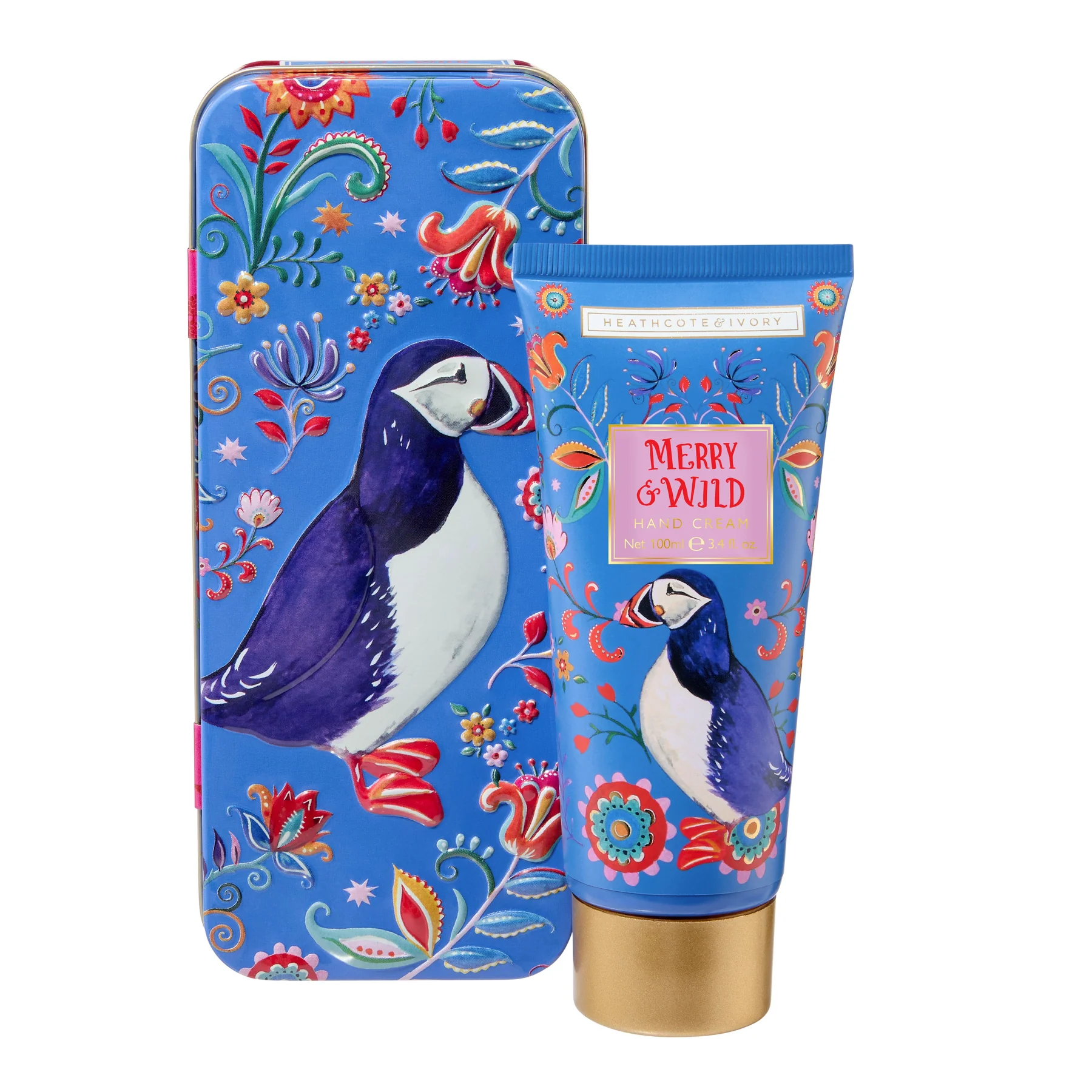 Heathcote & Ivory Merry & Wild Hand Cream In Tin Gift Set 100ml