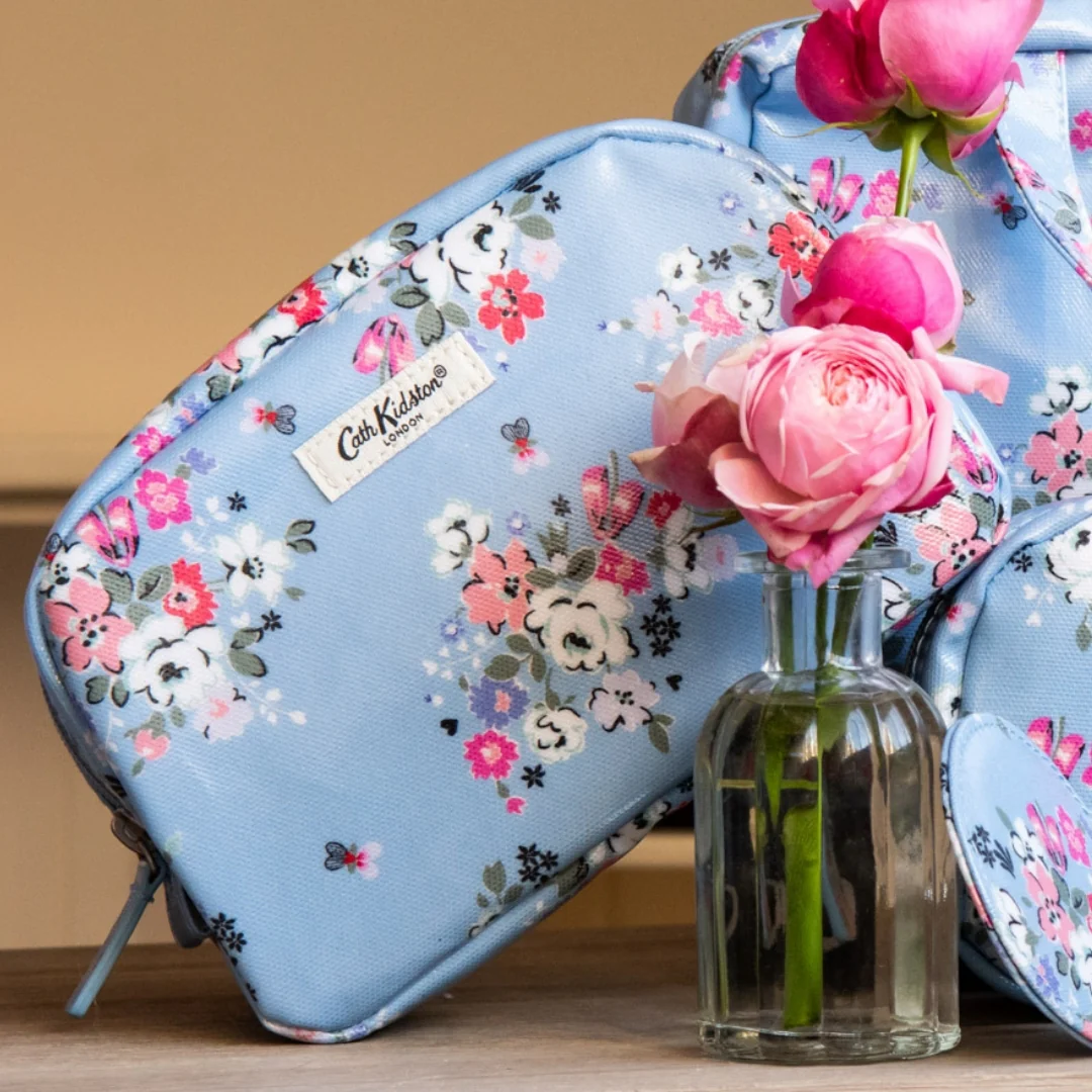 Cath Kidston Clifton Rose Make Up Bag with Mirror