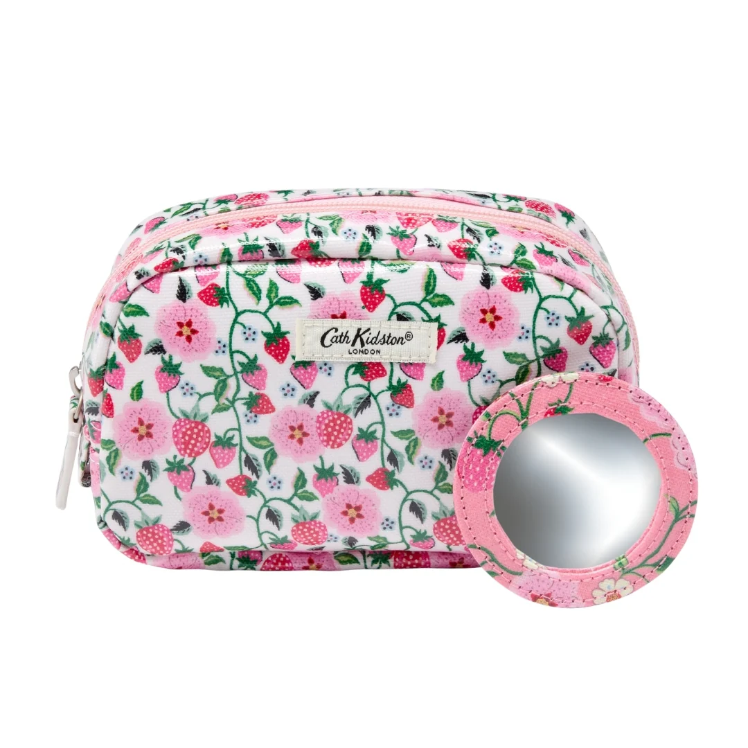 Cath Kidston Strawberry Make Up Bag with Mirror