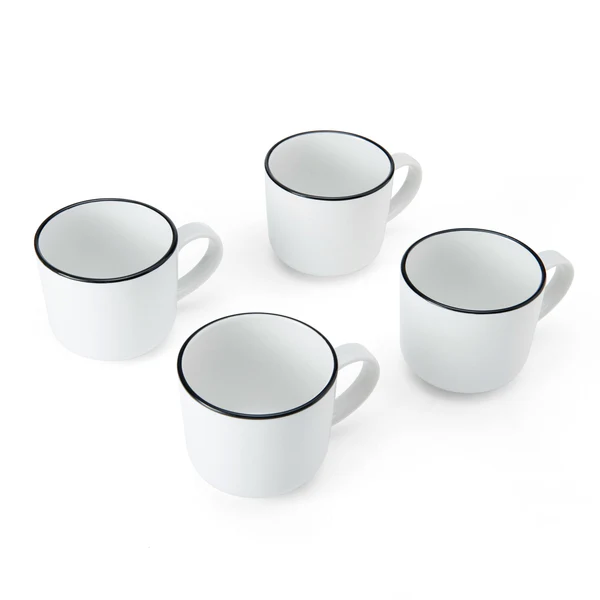 Mikasa Limestone Porcelain Mugs Set of 4 White