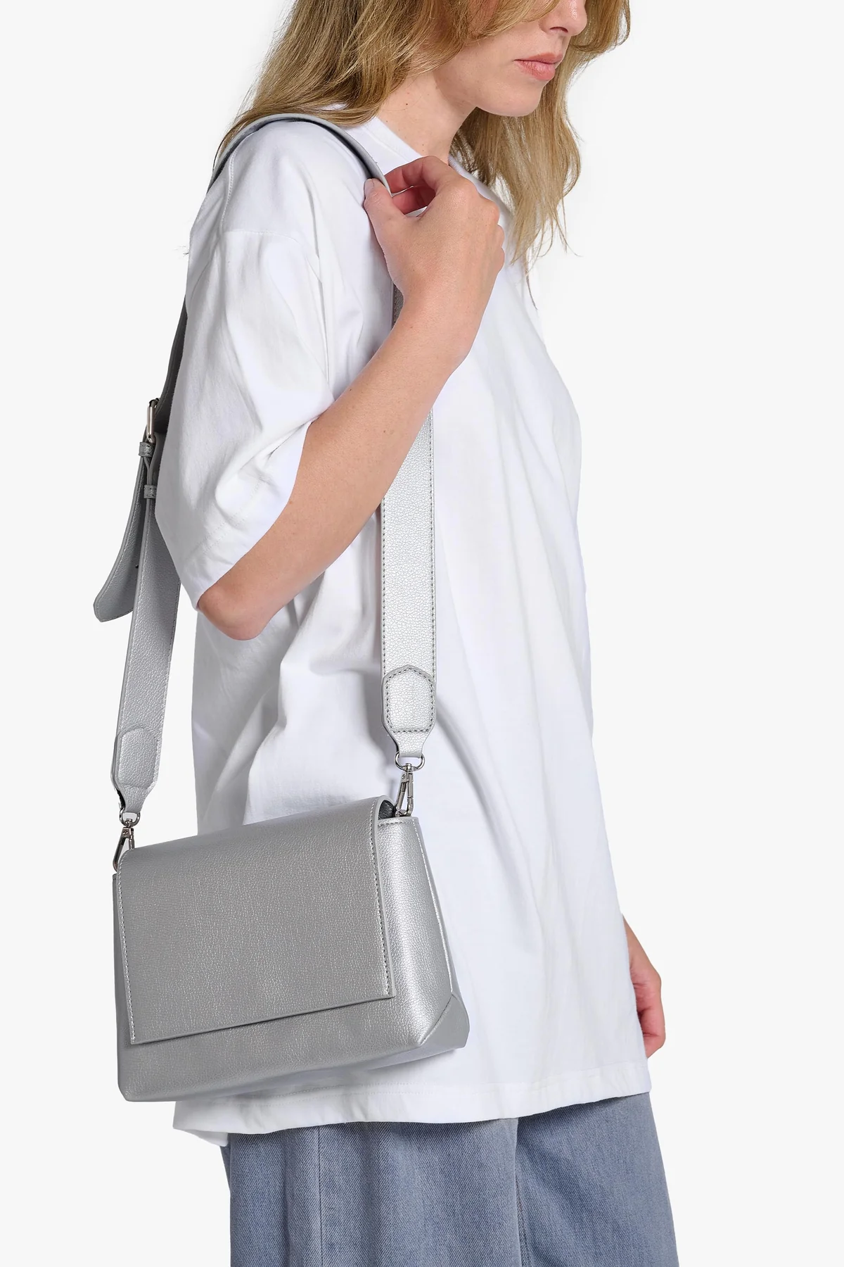 Tutti & Co Regent Bag Metallic Silver