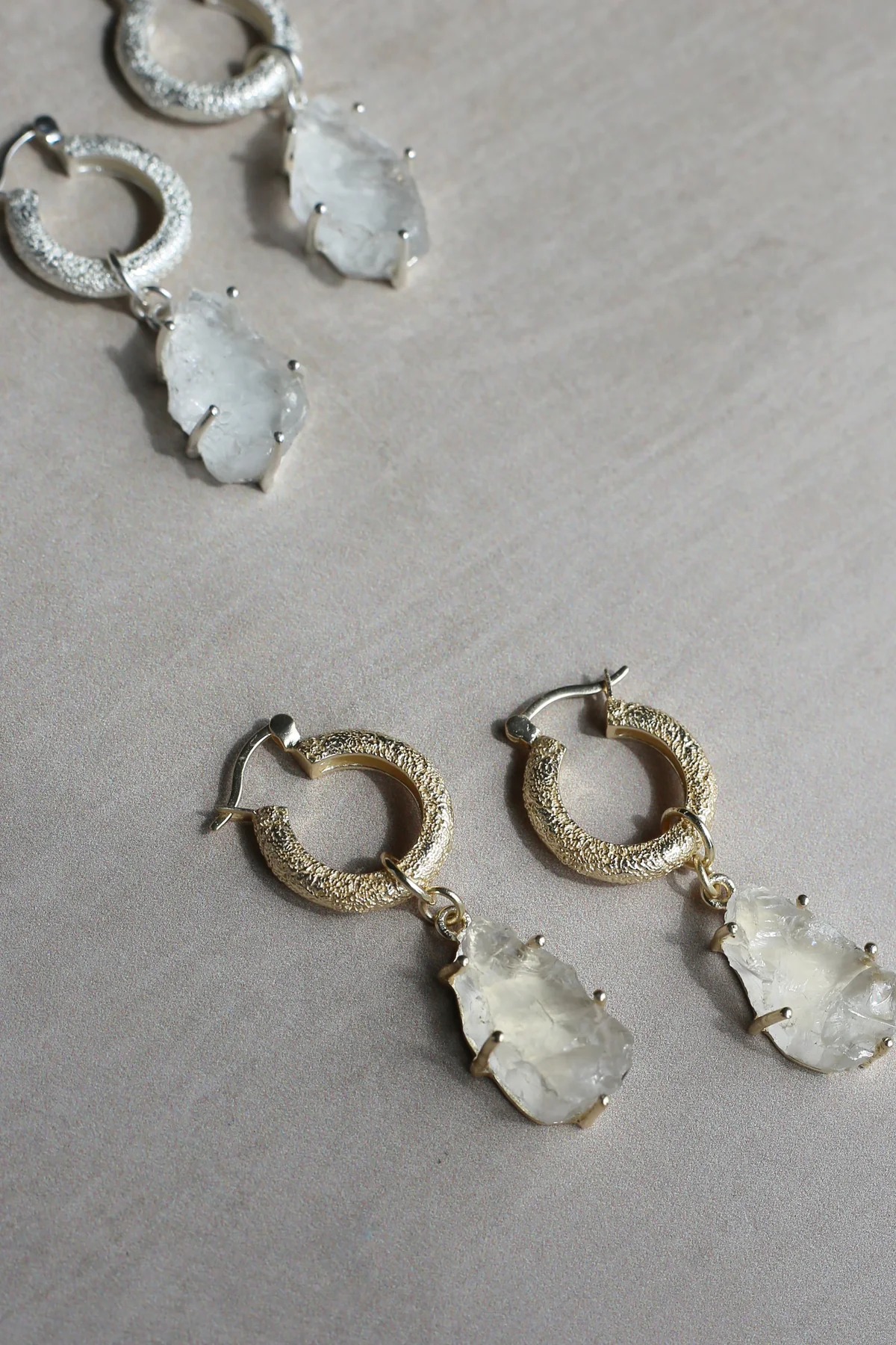 Tutti & Co Quartz Earrings Gold