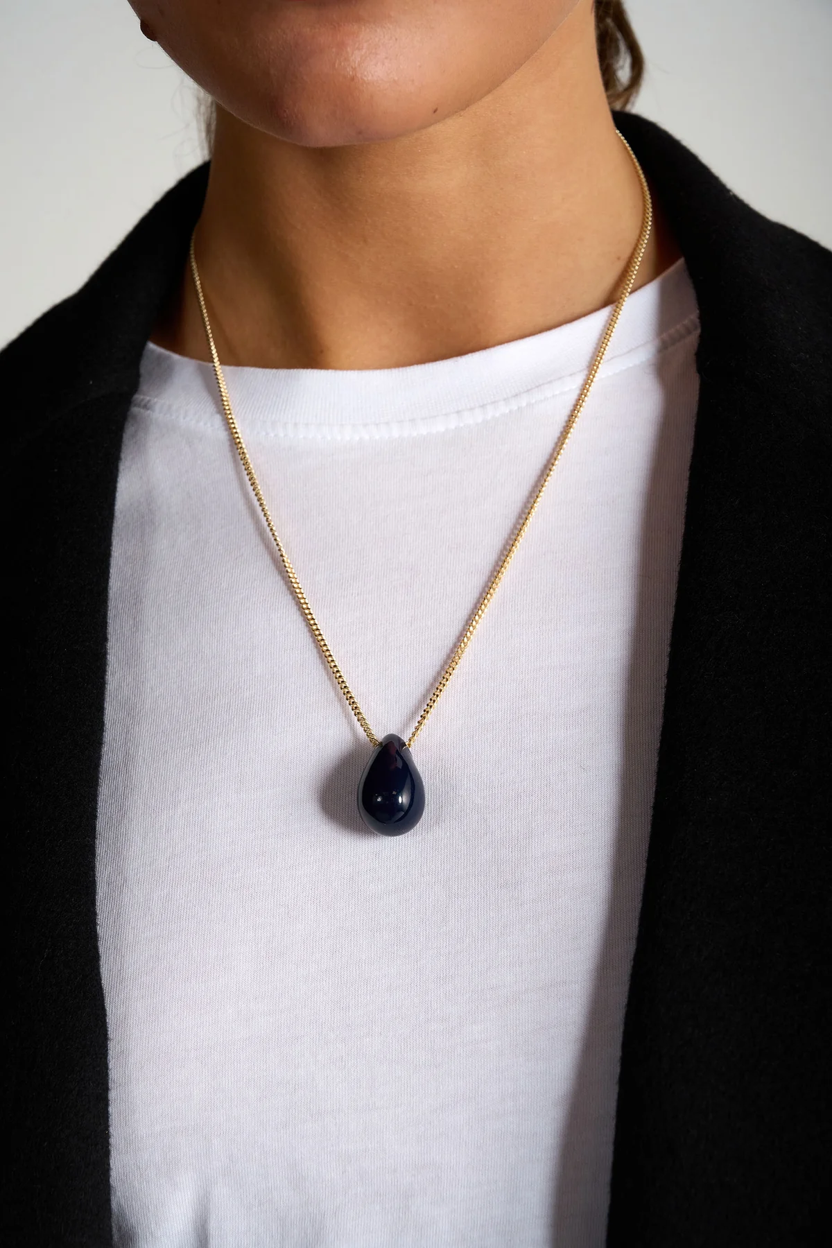 Tutti & Co Hush Necklace Navy Enamel