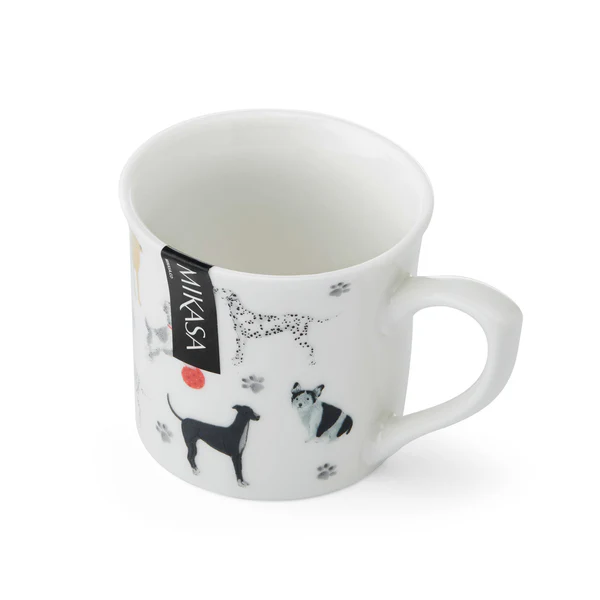 Mikasa Fine China Dog Print Fluted Mug 250ml