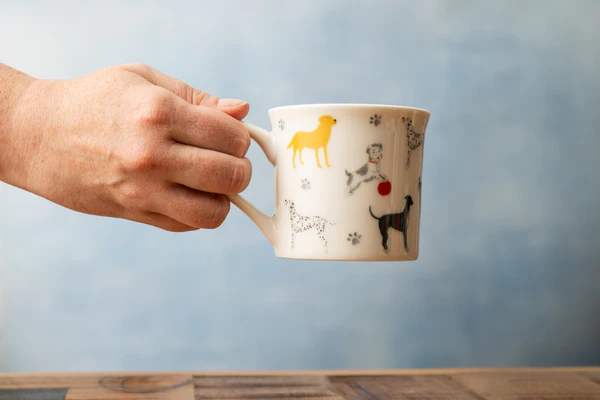 Mikasa Fine China Dog Print Fluted Mug 250ml