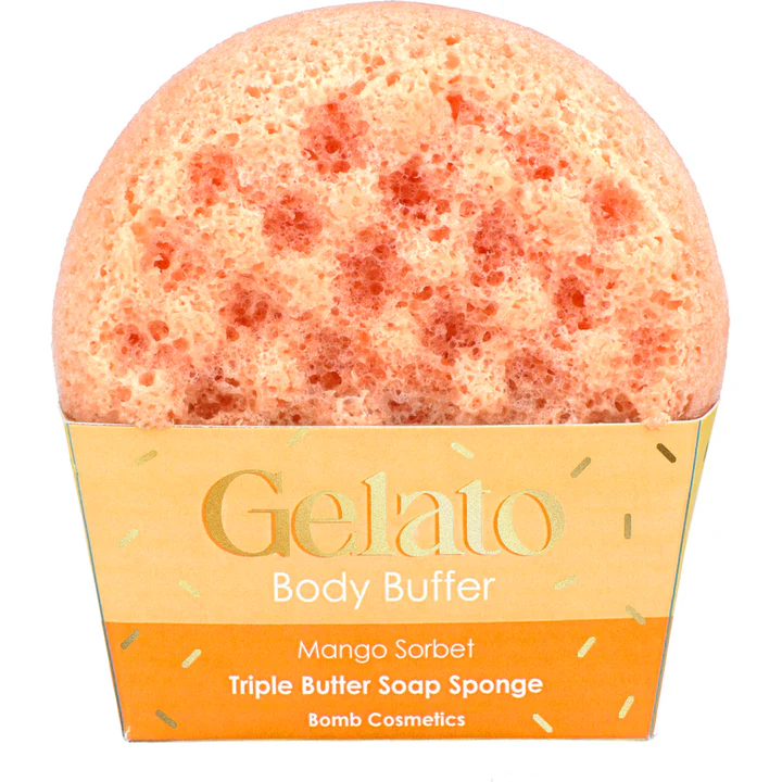 Bomb Cosmetics Mango Sorbet Buffer Soap Sponge