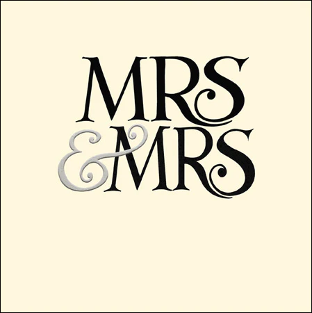 Emma Bridgewater Mrs & Mrs Black Toast Card