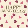 Emma Bridgewater Happy Anniversary Red Hearts Card